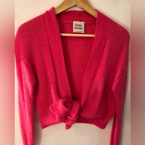 Little Moon Pink Cardigan Wool / Mohair Blend M - Picture 5 of 10